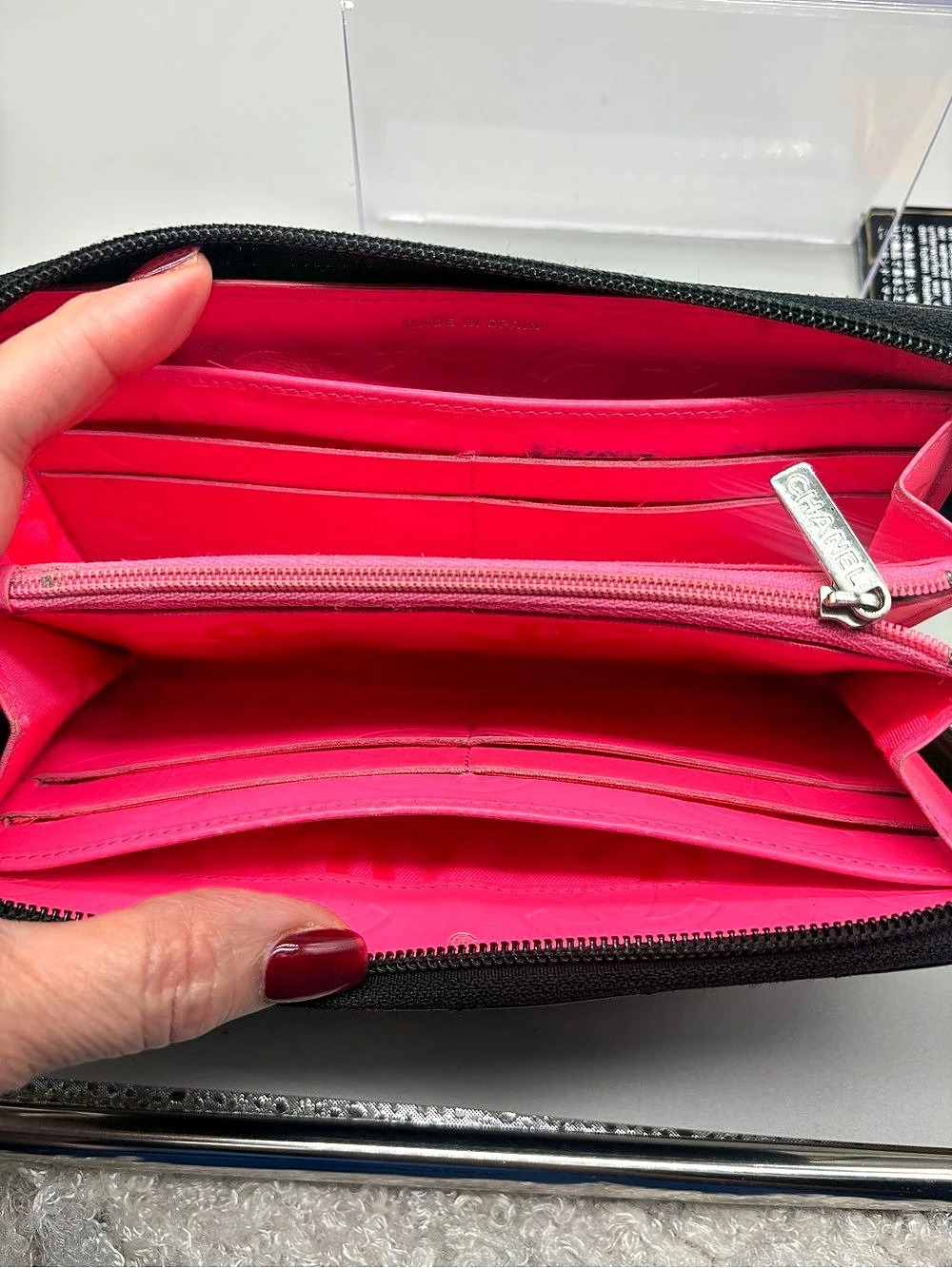 Chanel Cambon Ligne Zip Around Organizer Wallet Black - Picture 10 of 17